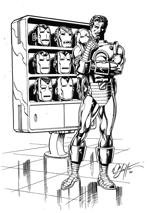 Plansa de colorat cu Iron Man 35 29